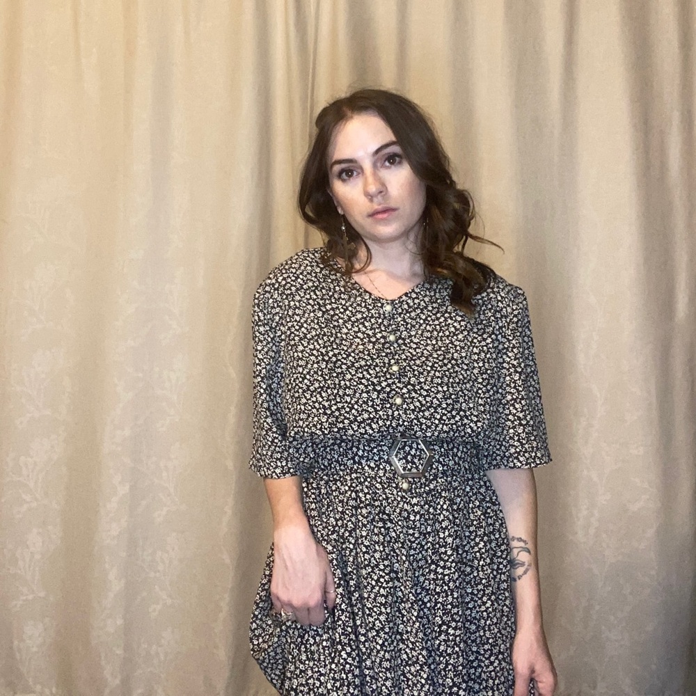 Vintage floral dress.